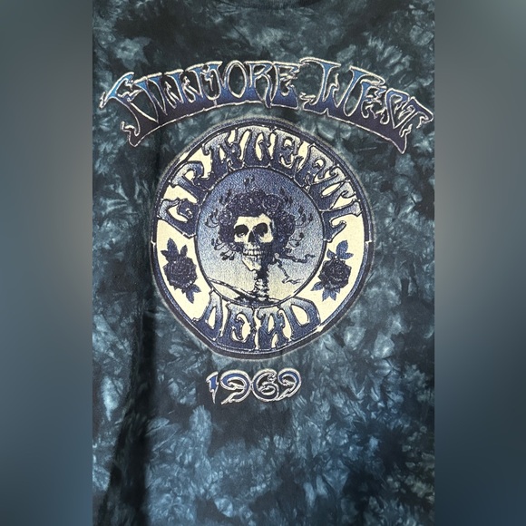 Grateful Dead original vintage Fillmore West 1969 T shirt Single Stitch - Picture 4 of 10